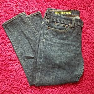 J.Crew Toothpick Jeans size 31 dark wash